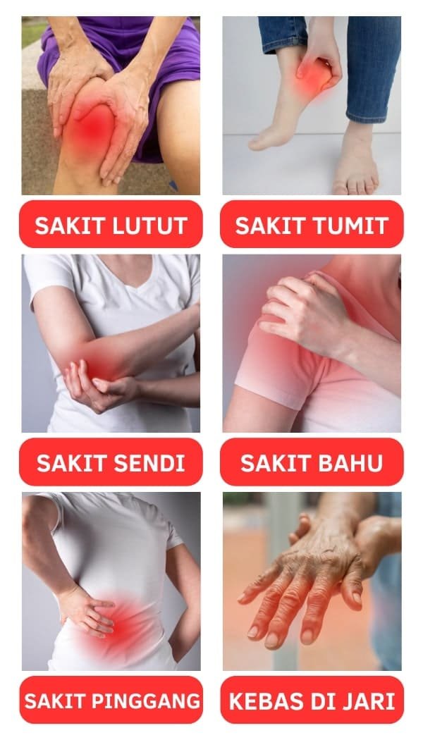 Masalah sakit lutut, tumit, siku dan bahu