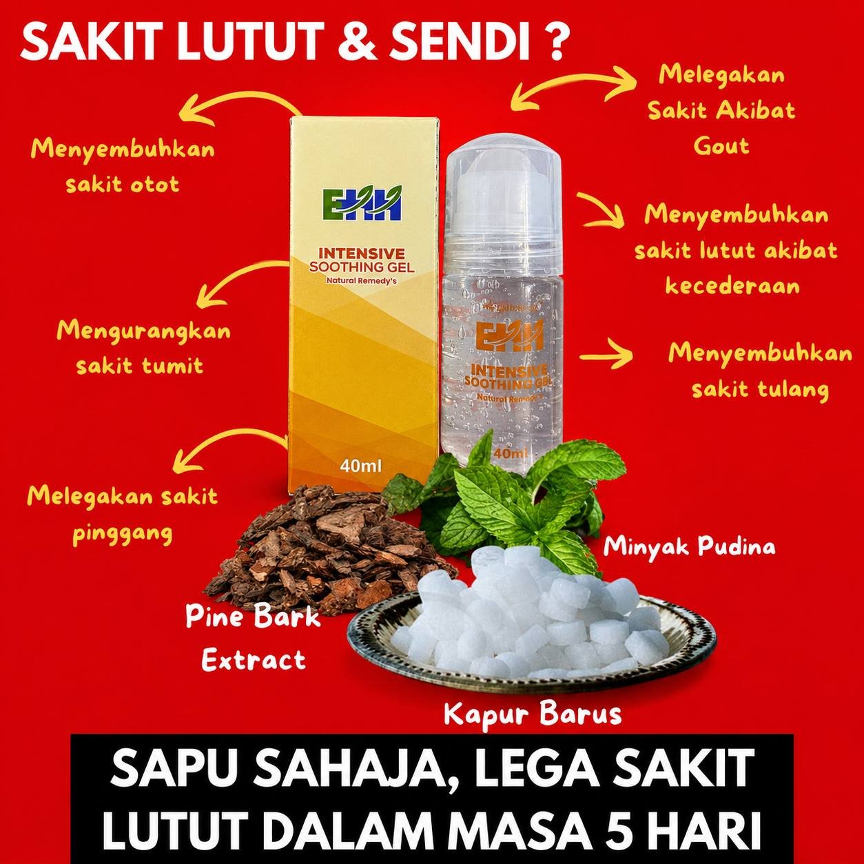 Bahan dan kelebihan Gel EarthHerbs